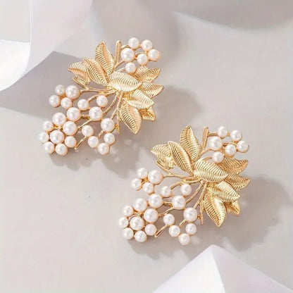 Geometric Leaf Drop Earrings