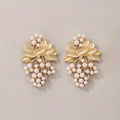 Geometric Leaf Drop Earrings