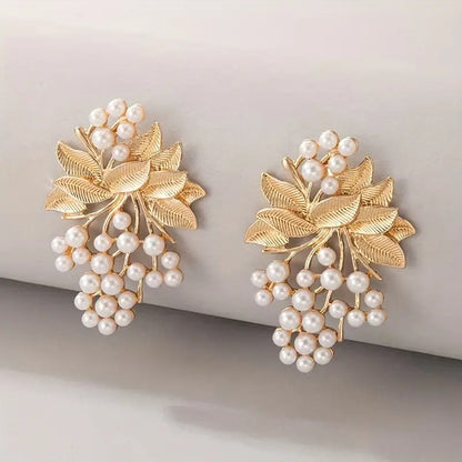 Geometric Leaf Drop Earrings